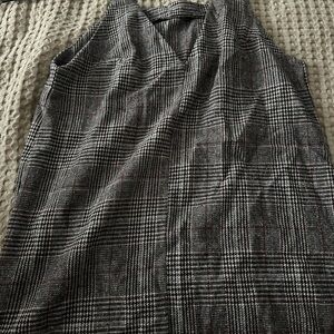 SHEIN Curve Black and White Plaid Knit